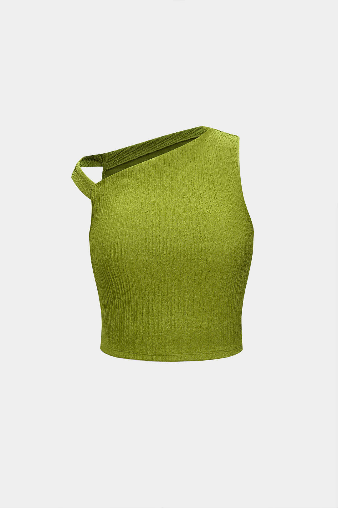 Sílvia- Conjunto de Top Assimétrico com Saia Pregueada