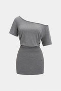 Eva - Vestido Mini de Mangas Curtas
