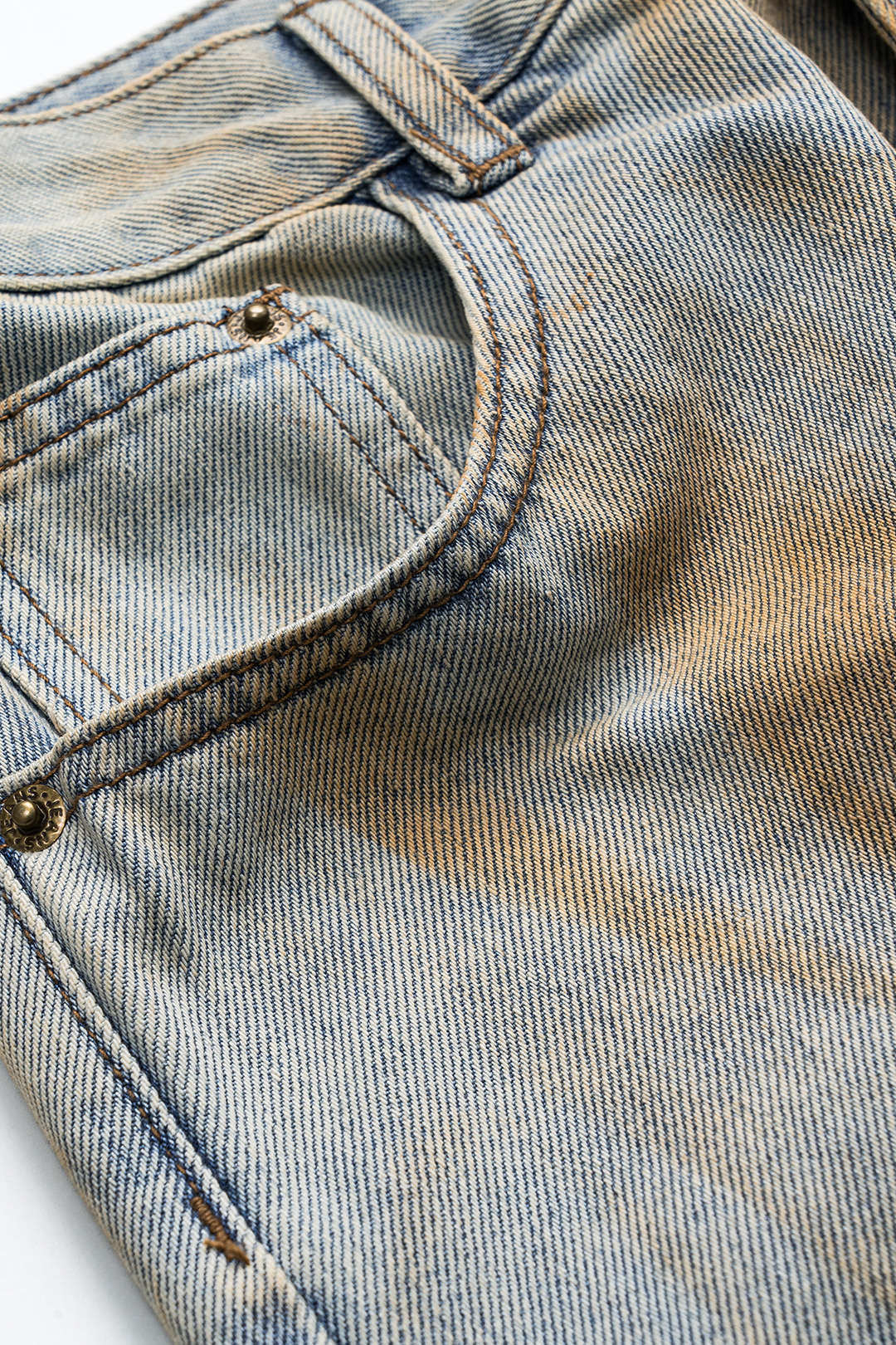 Fernanda - Calças de Ganga de Perna Larga com Botão Estilizado