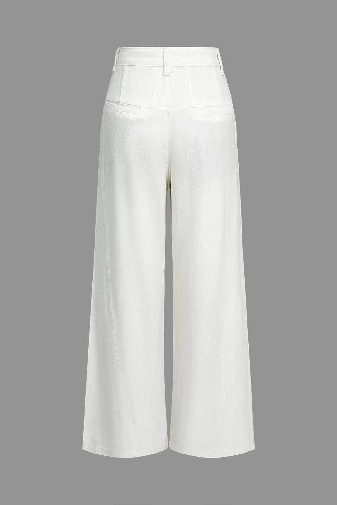 Filomena - Calças de Ganga Debotadas de Perna Larga