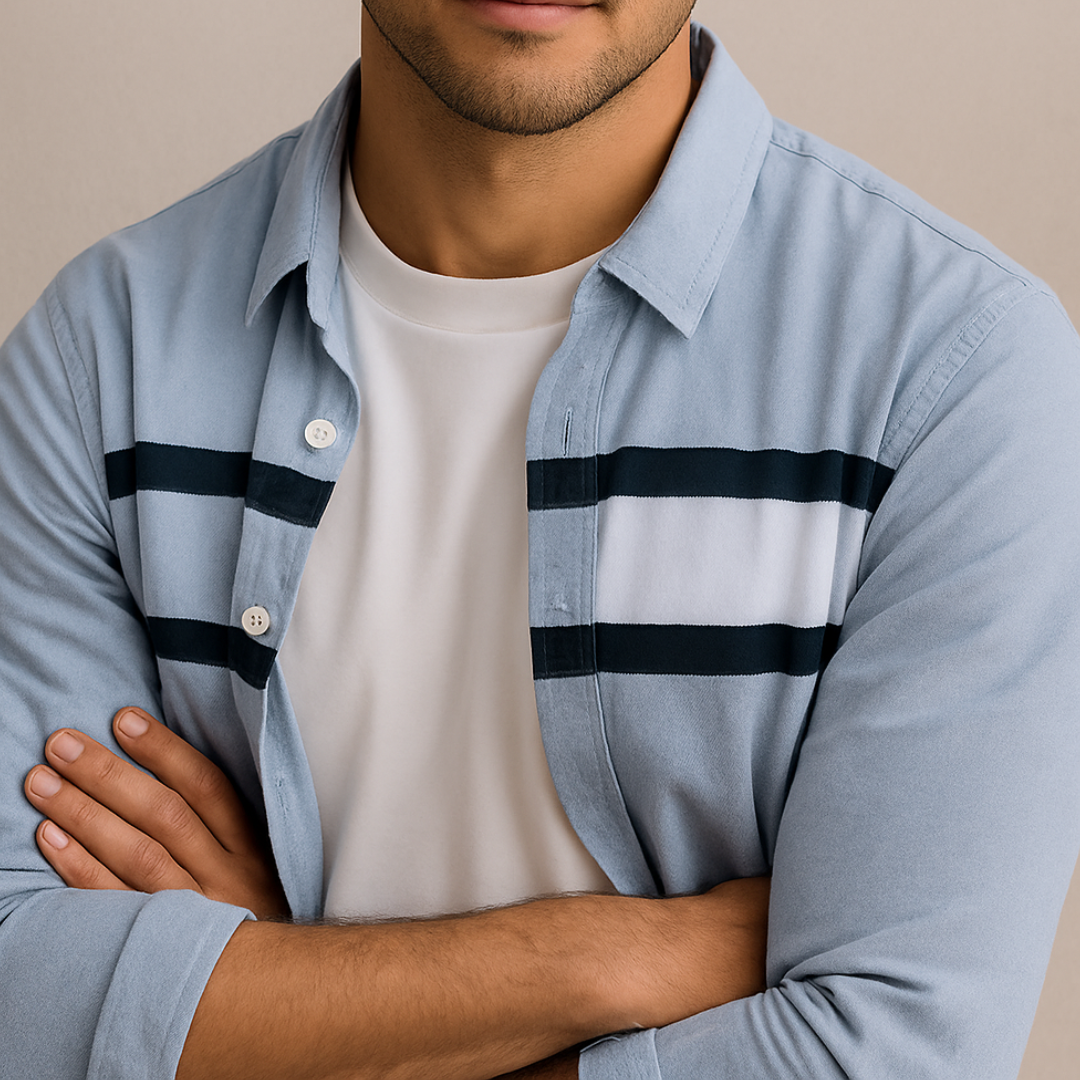 Duarte - Camisa riscas refinadas