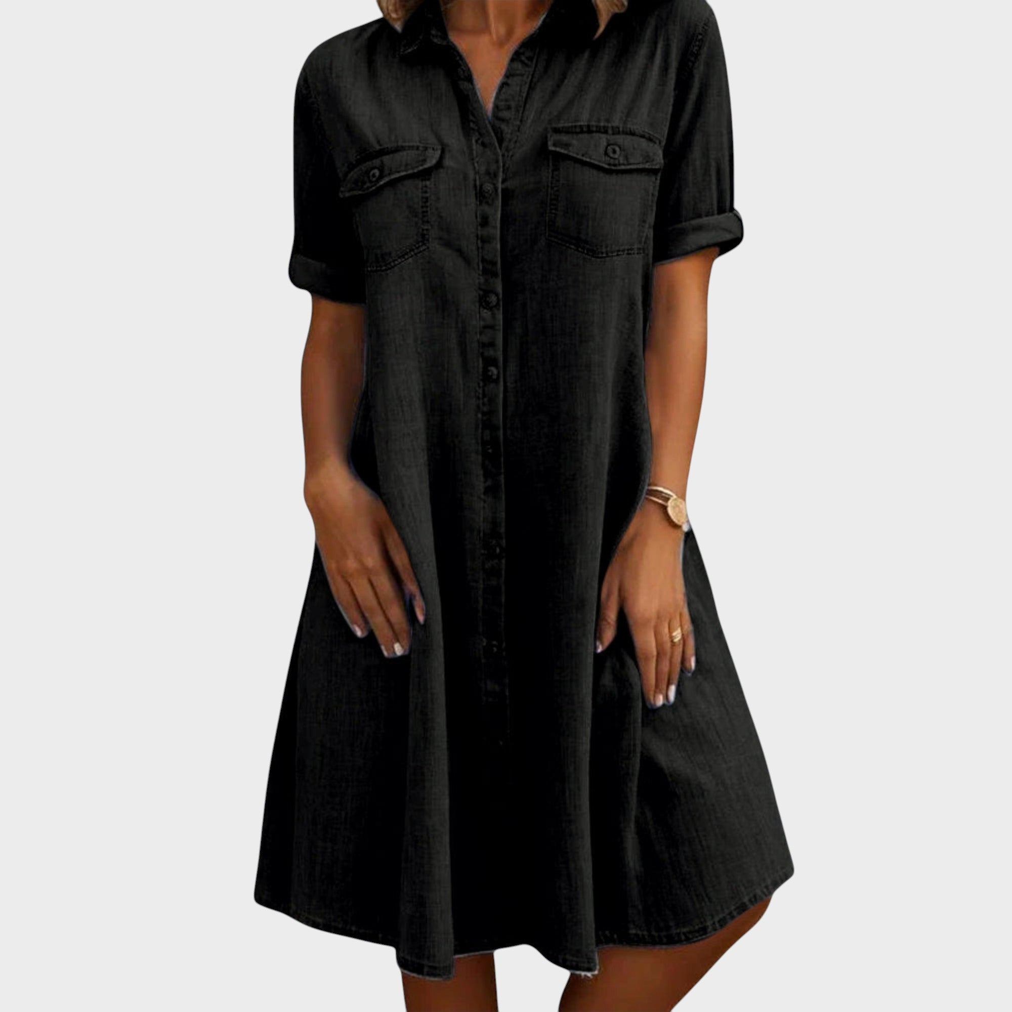 Celeste - Vestido Listrado