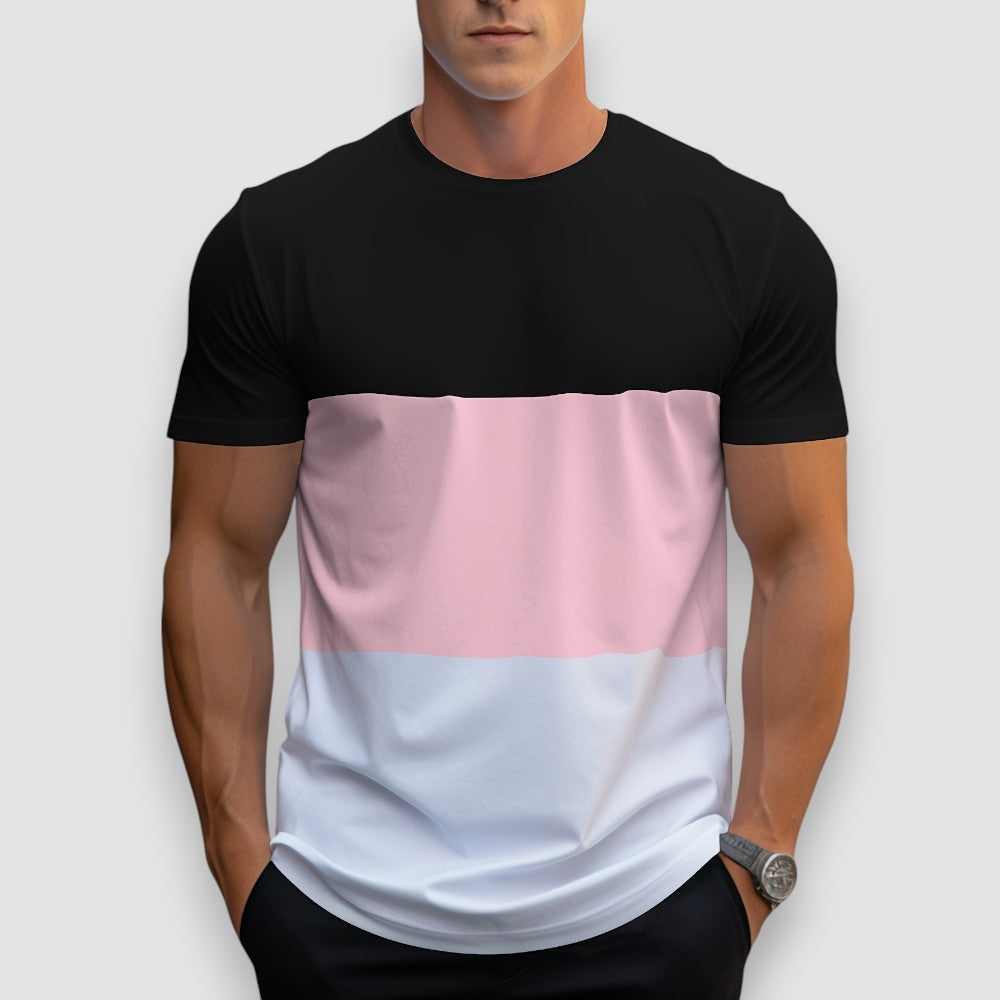 Ricardo - T-shirt com Design em Blocos de Cor