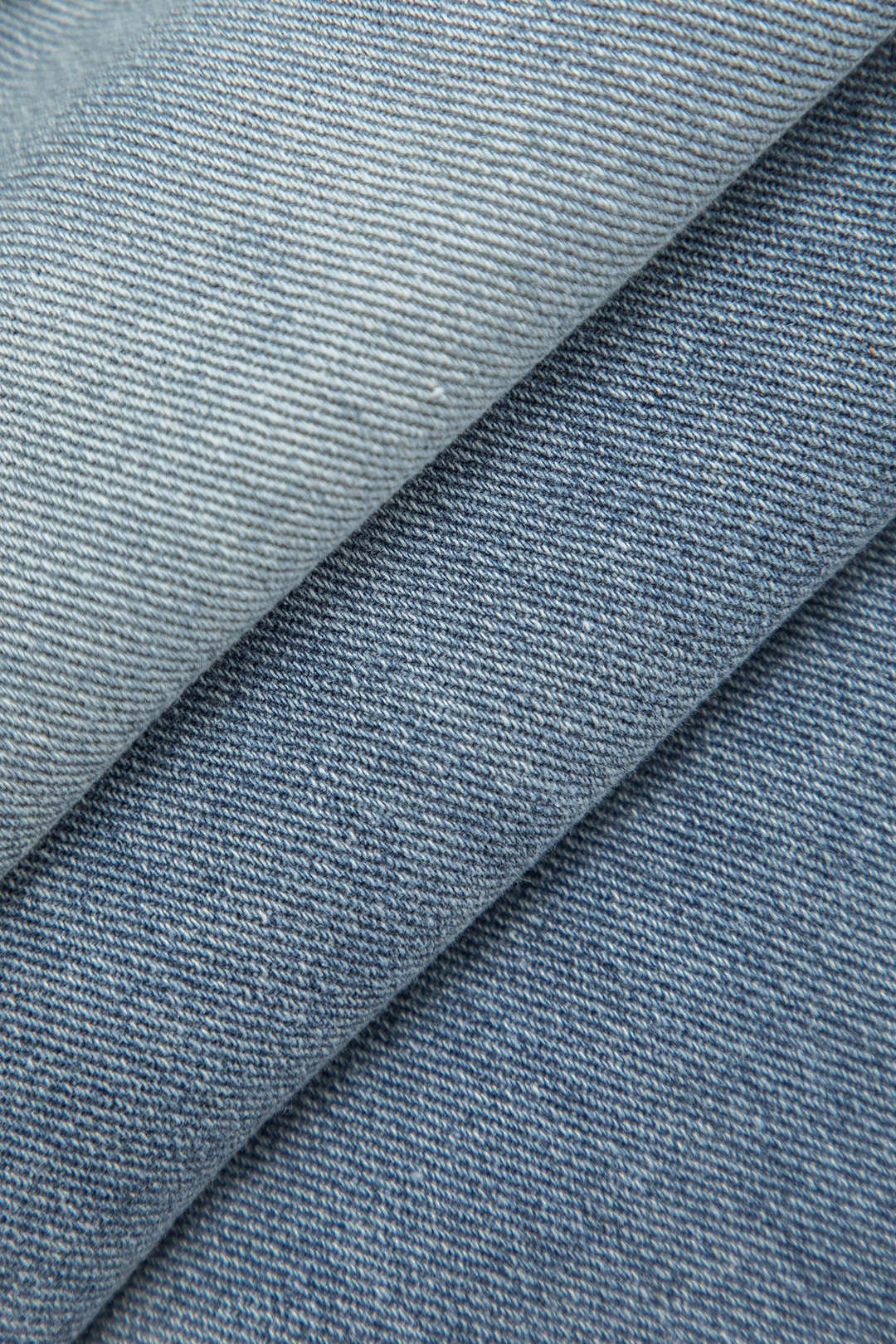 Filomena - Calças de Ganga Debotadas de Perna Larga