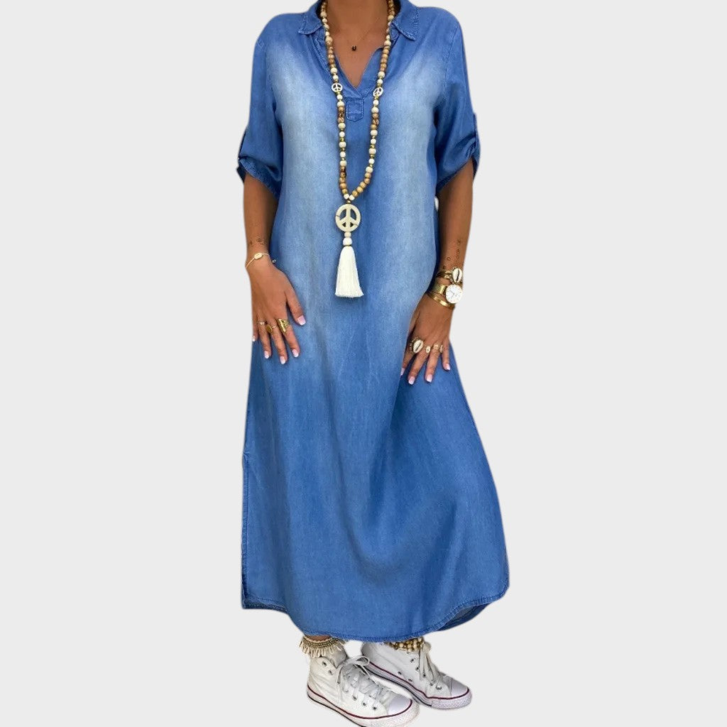 Lucía - Vestido Longo Com Fendas Laterais