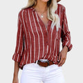 Débora - Blusa artesanal com riscas