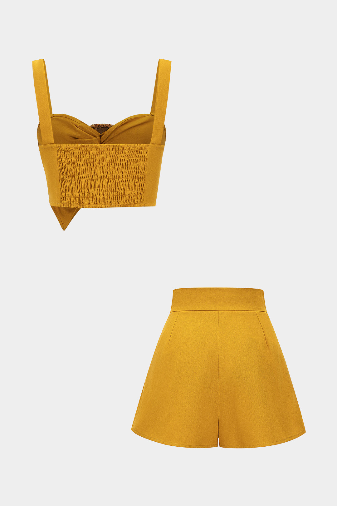 Carminho - Conjunto Plissado & Calças Sólidas