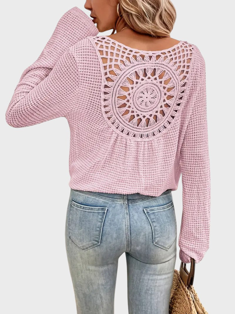 Angélica - Blusa Sofisticada com Decote em V