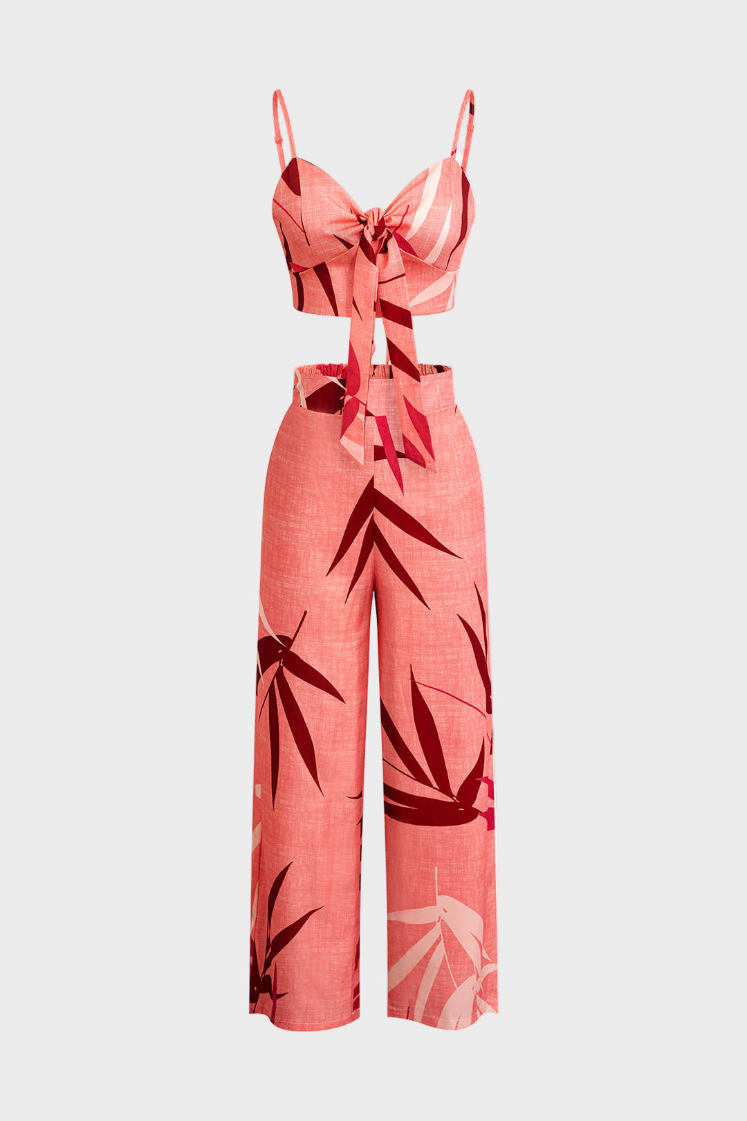 Vera - Conjunto Cami com Nó e Calças Tropicais