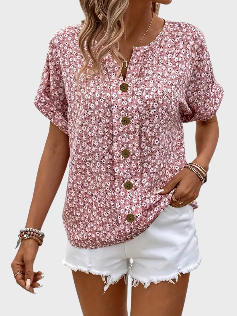 Constança - Blusa Leve com Estampa Floral