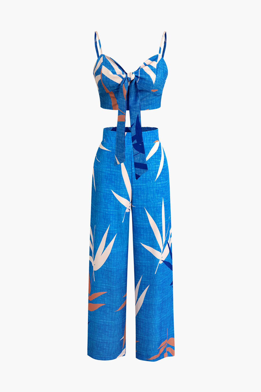 Vera - Conjunto Cami com Nó e Calças Tropicais