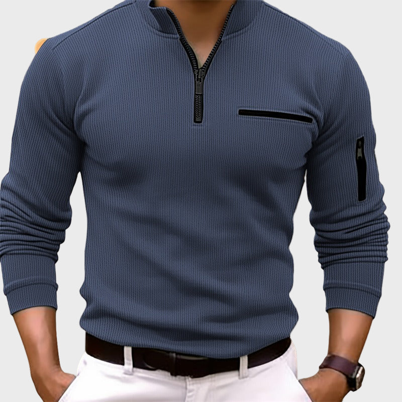 Gustavo - Camisa de manga comprida com fecho de correr