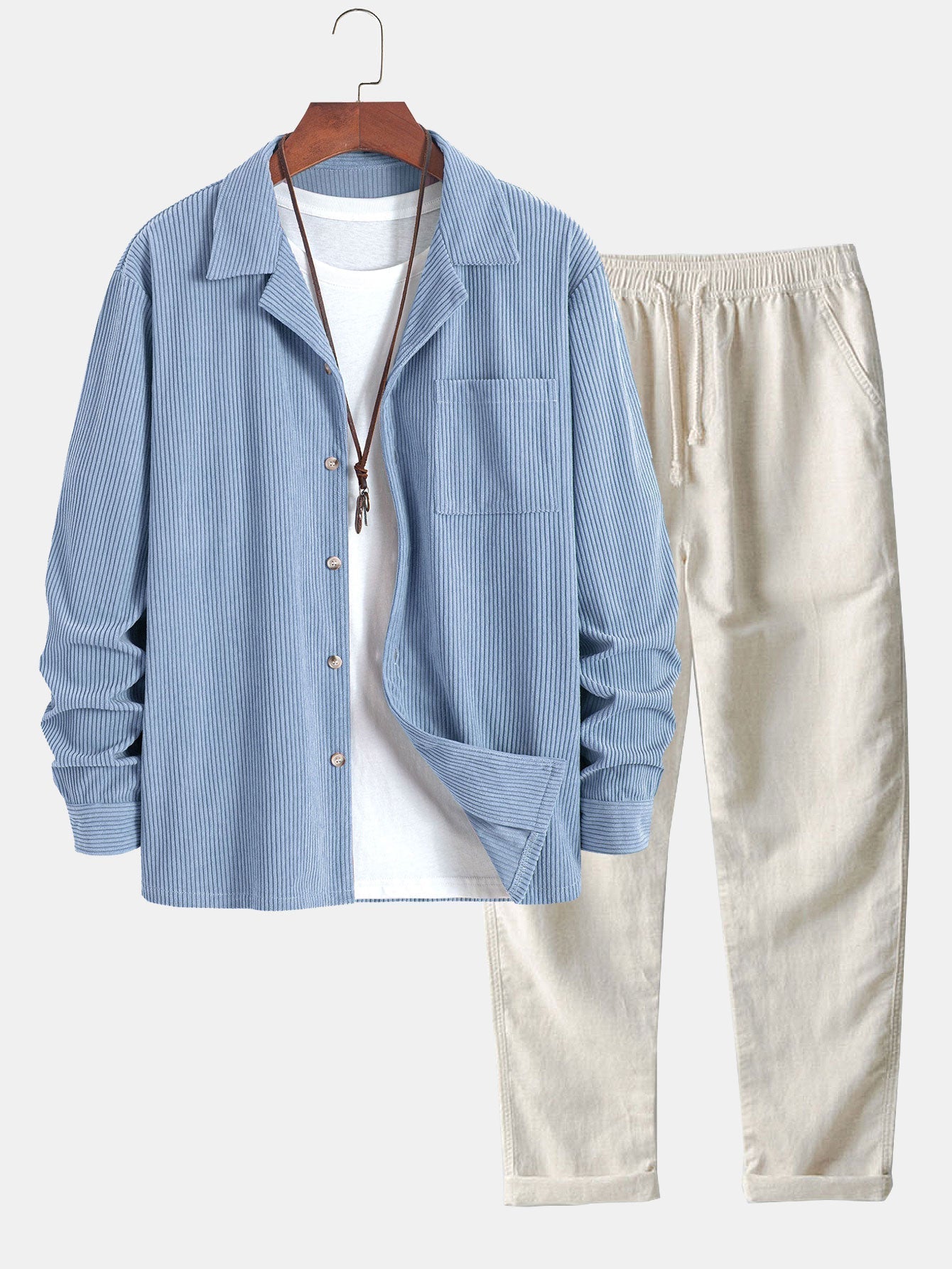 Afonso - Conjunto de Veludo de Manga Longa