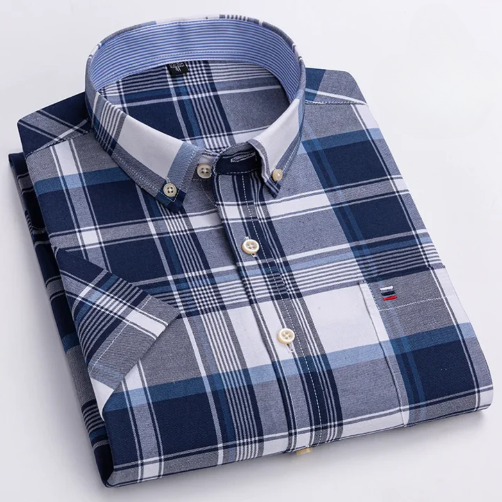 Estêvão - Camisa Masculina de Xadrez e Listras