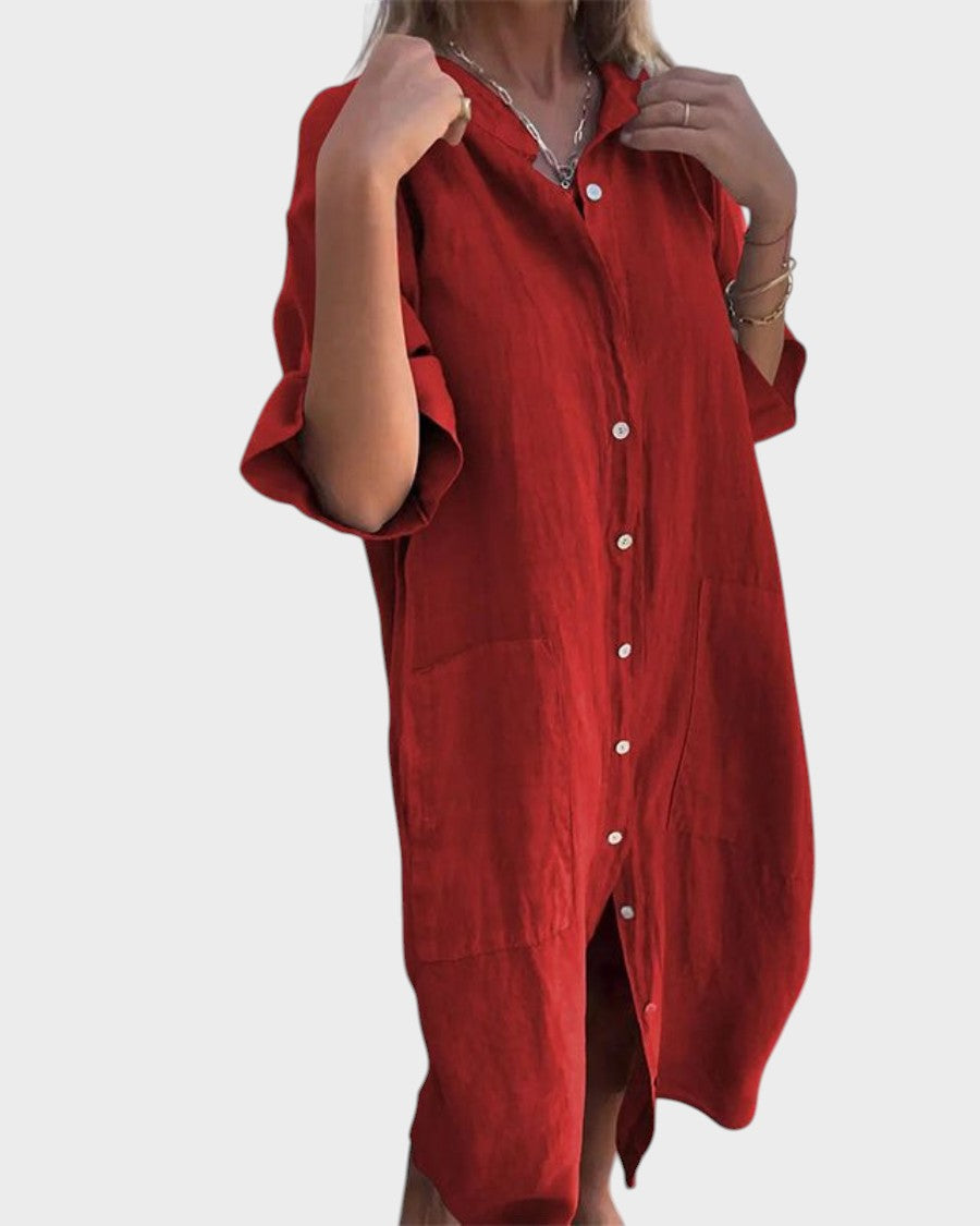 Carmo - Vestido Camisa Com Estilo Boho