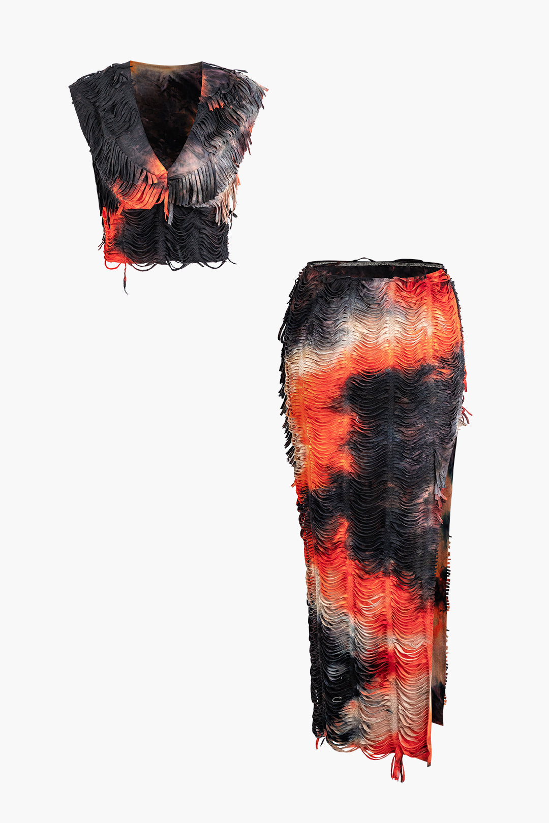 Jade - Conjunto Top Cropped & Saia Maxi Fenda