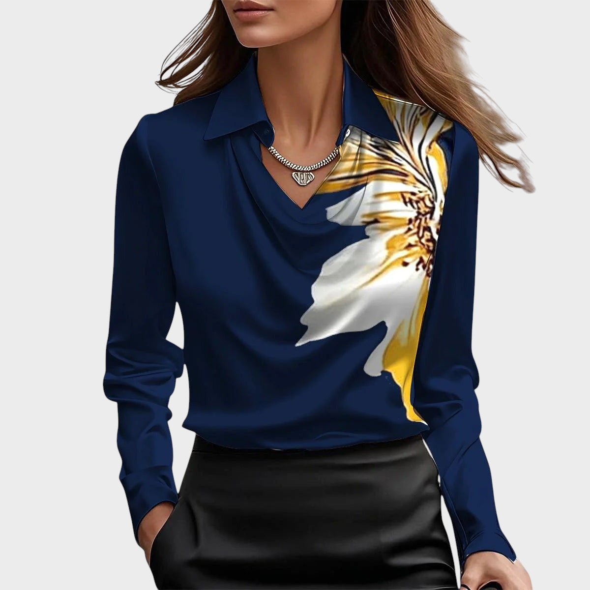 Pilar - Blusa com brilho elegante