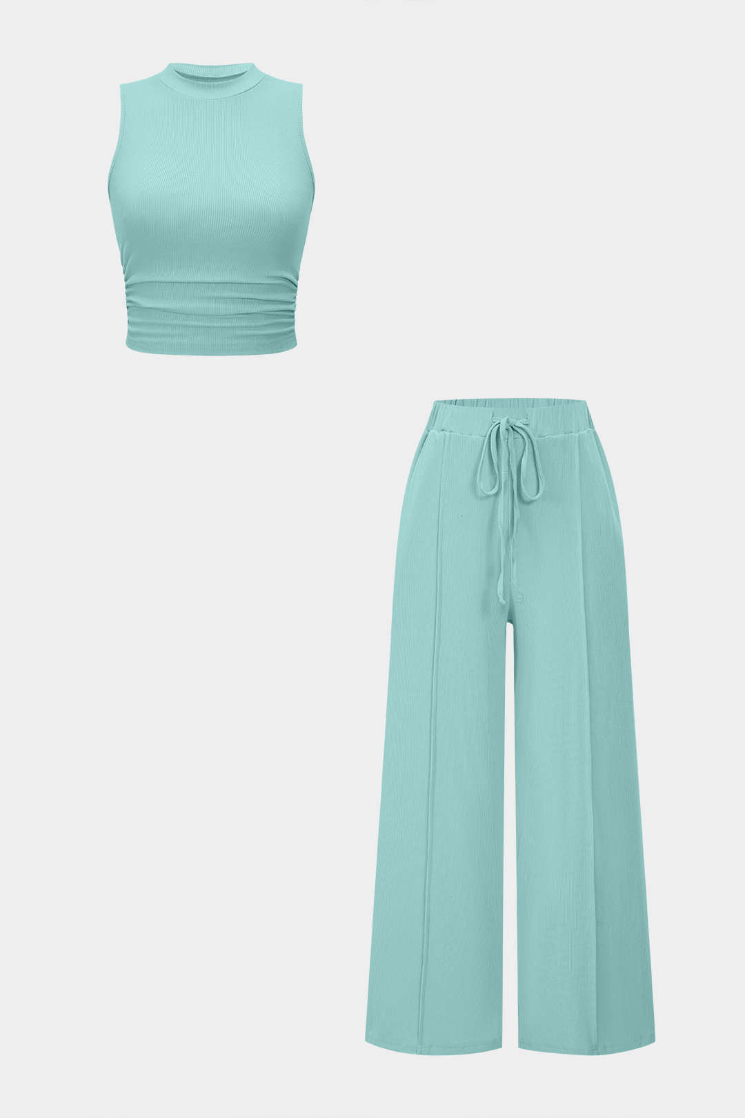 Natália - Conjunto de Top com Alças e Calças com Corda