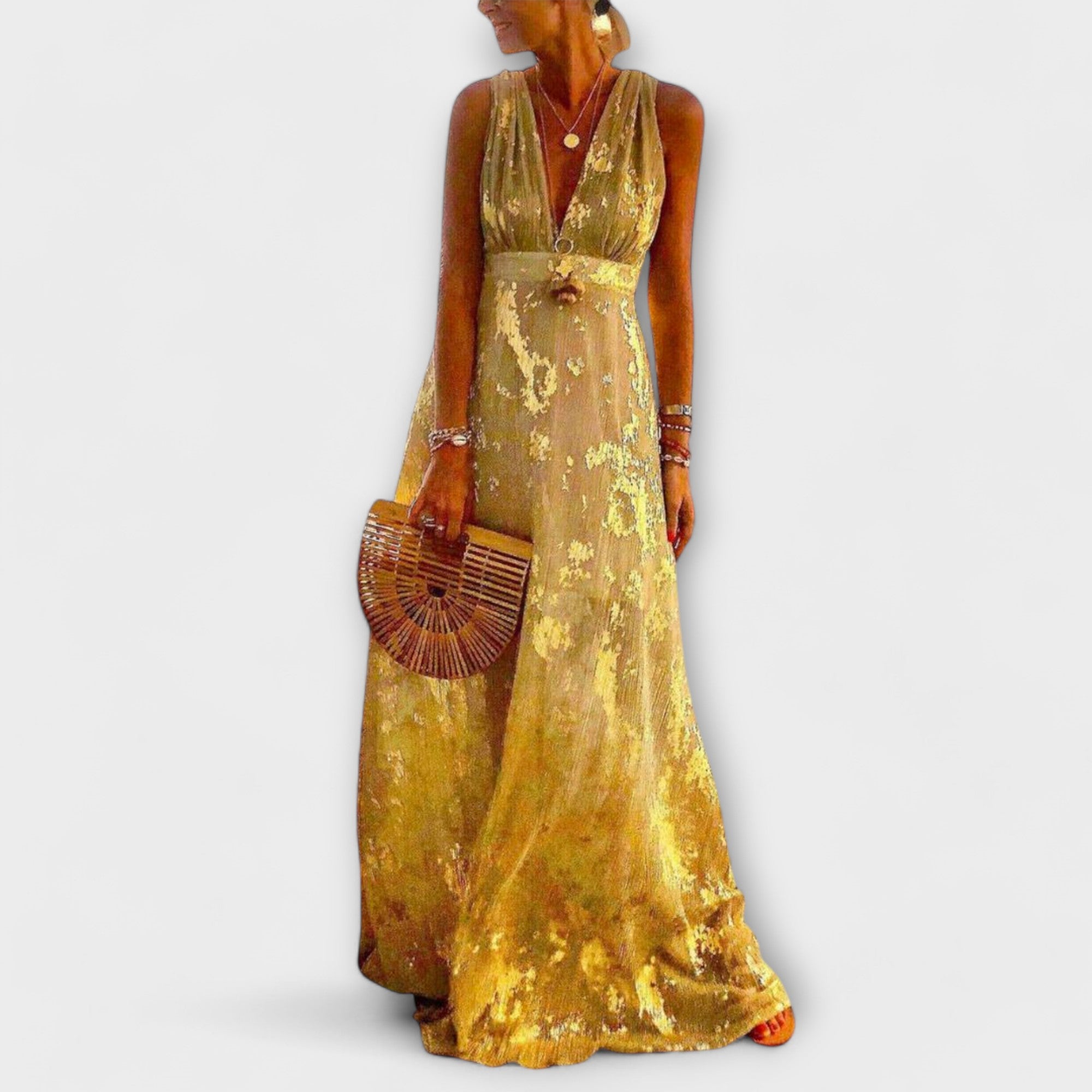 Tatiana - Vestido Fluído Com Decote em V