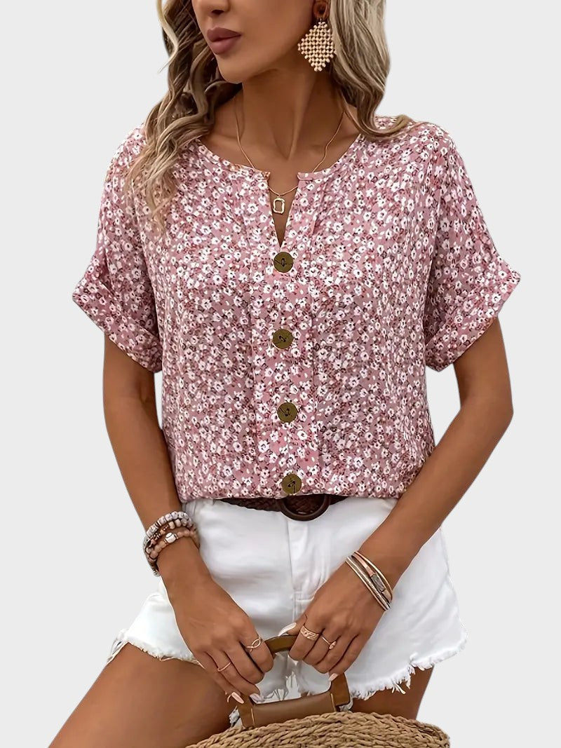 Mercedes - Chic Floral Summer Blouse