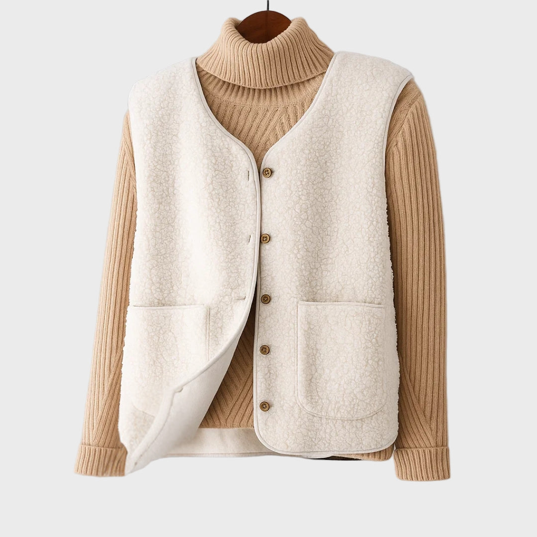 Rosa - Colete clássico de malha