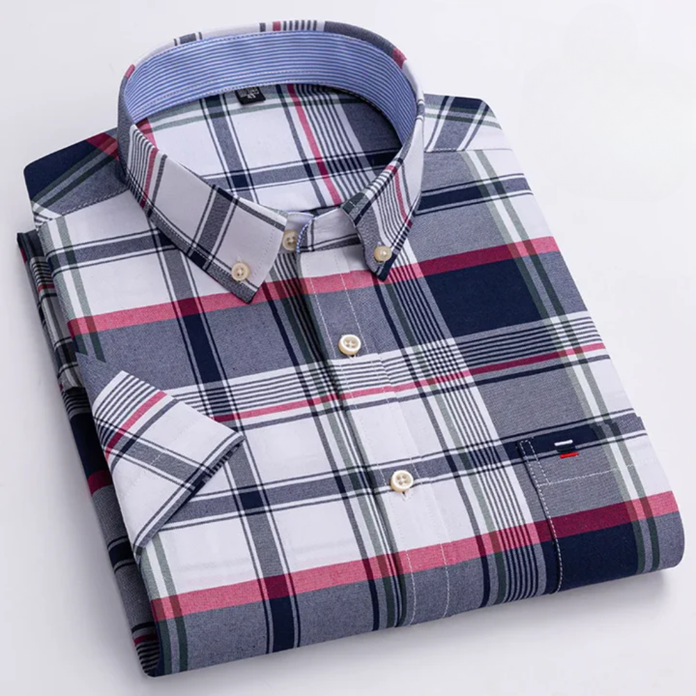 Estêvão - Camisa Masculina de Xadrez e Listras