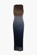 Lolla – Vestido Médio de Malha com Efeito Gradiente