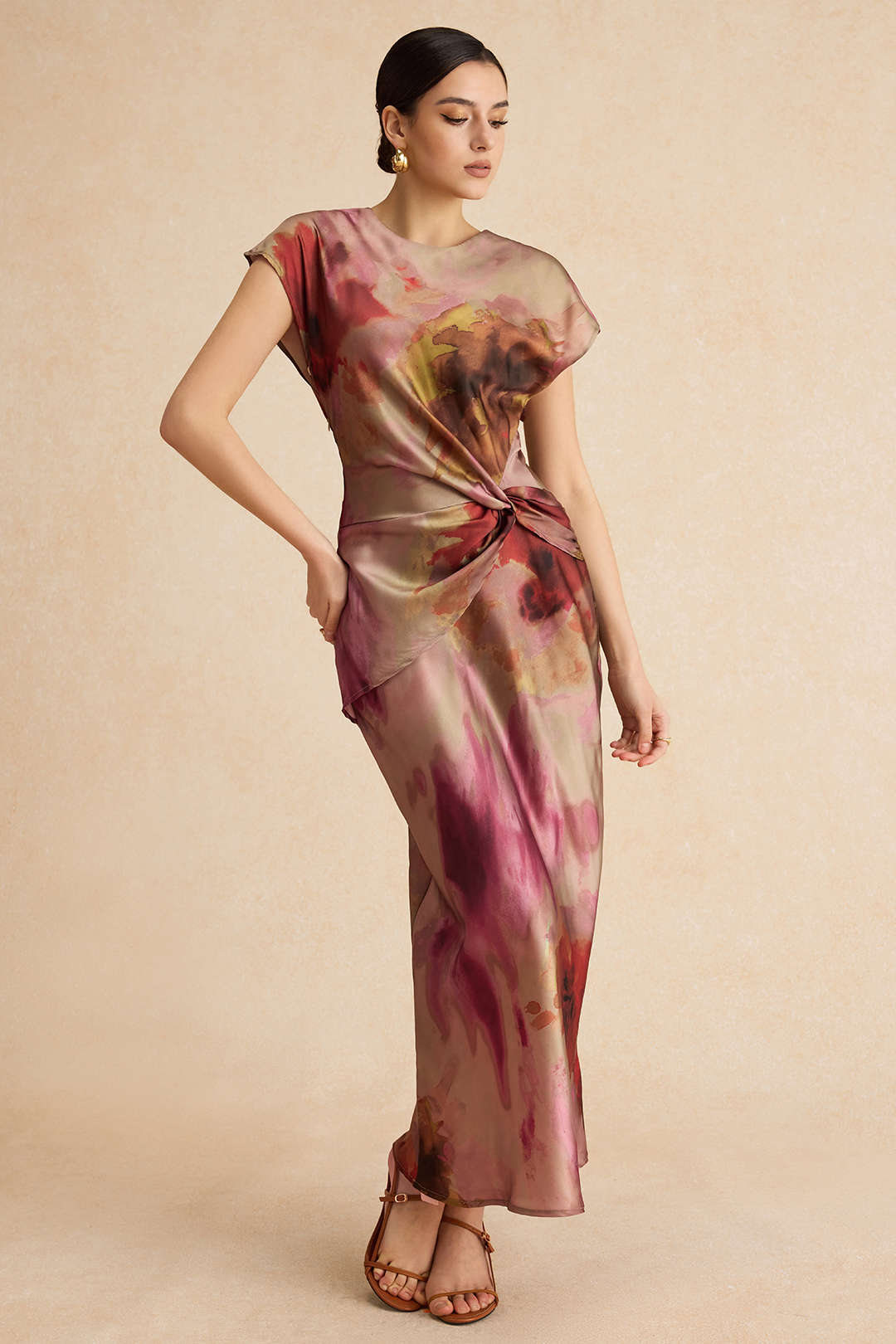 Silvia - Vestido Médio Tie Dye