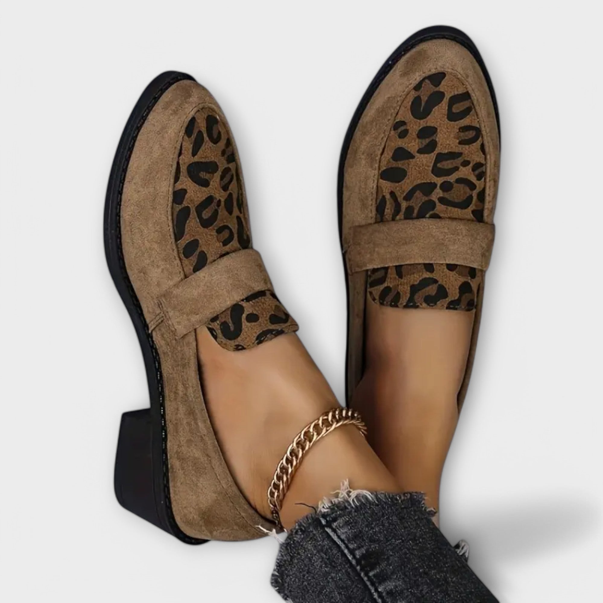 Camile - Sapatos elegantes com padrāo leopardo