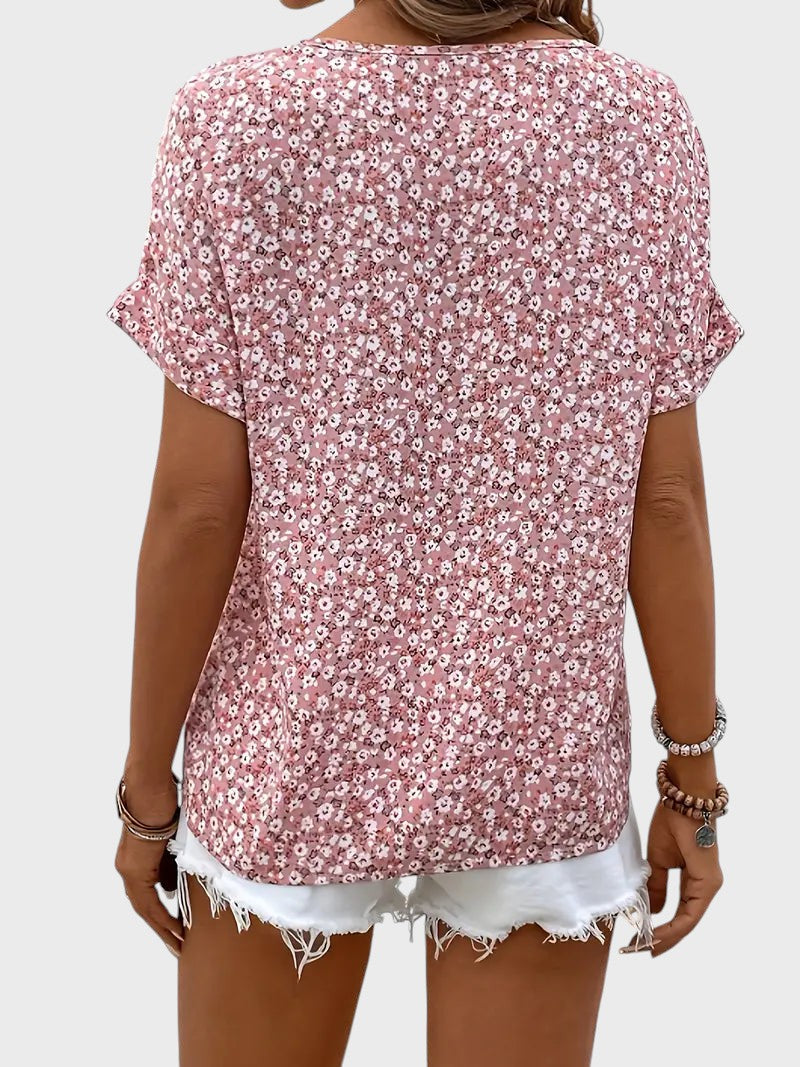 Constança - Blusa Leve com Estampa Floral