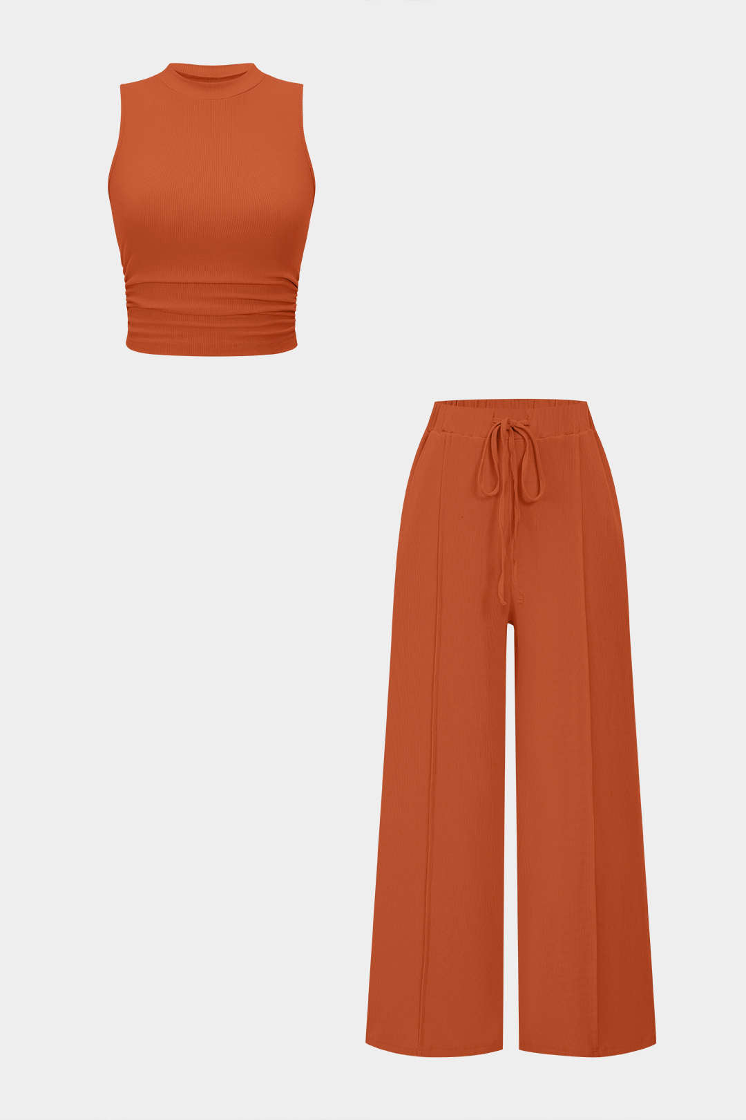 Natália - Conjunto de Top com Alças e Calças com Corda