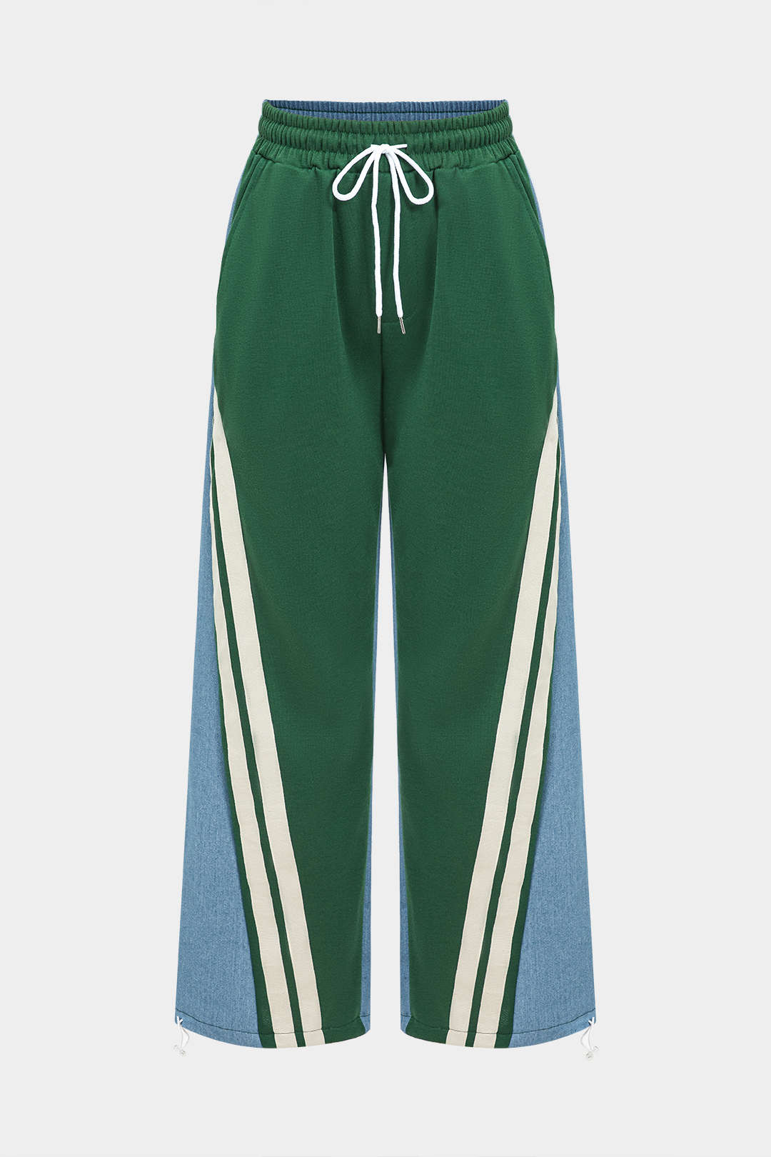 Ema - Calças Ganga com Laço Frontal e Corte Larguinho