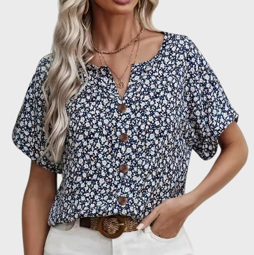 Constança - Blusa Leve com Estampa Floral