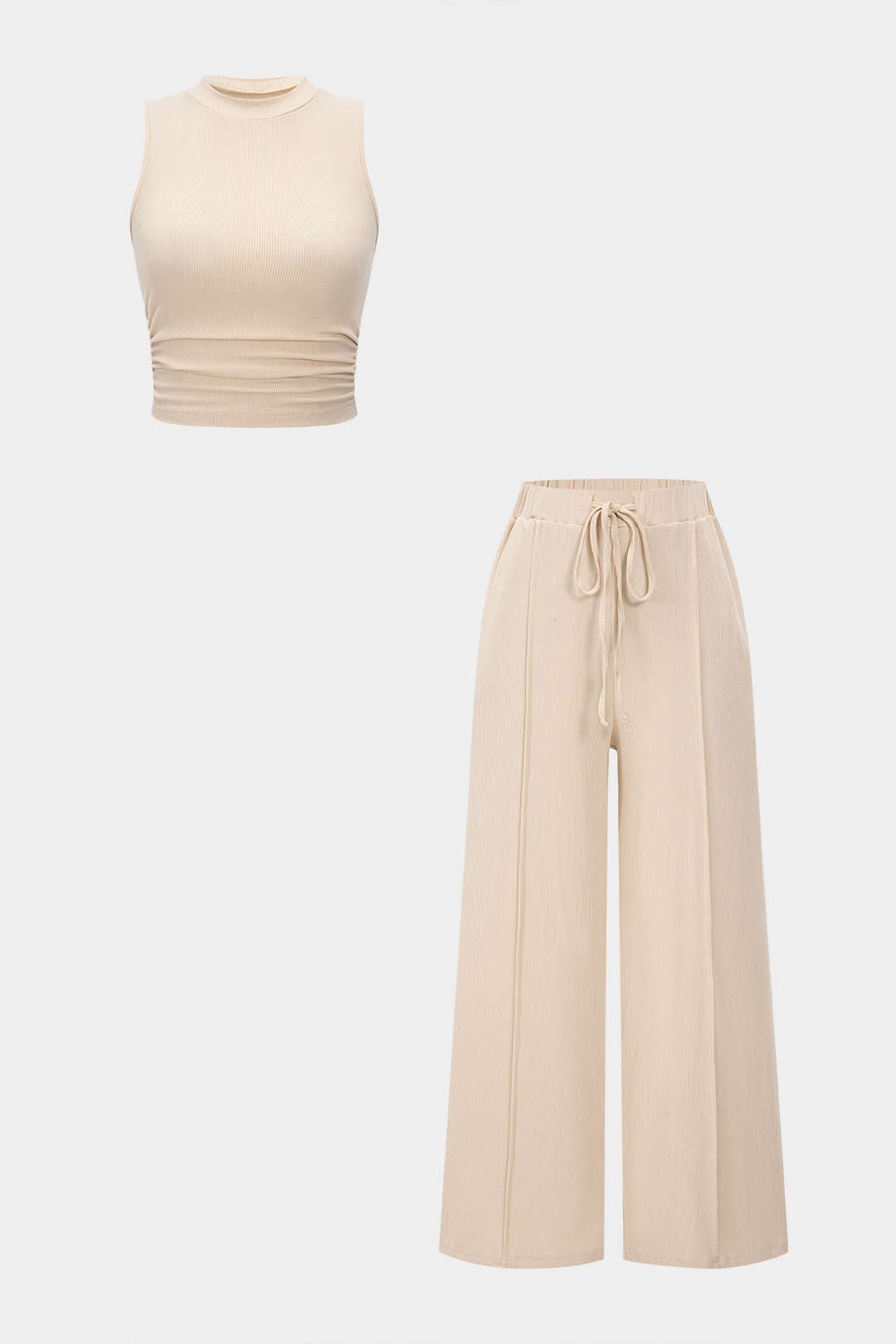Natália - Conjunto de Top com Alças e Calças com Corda
