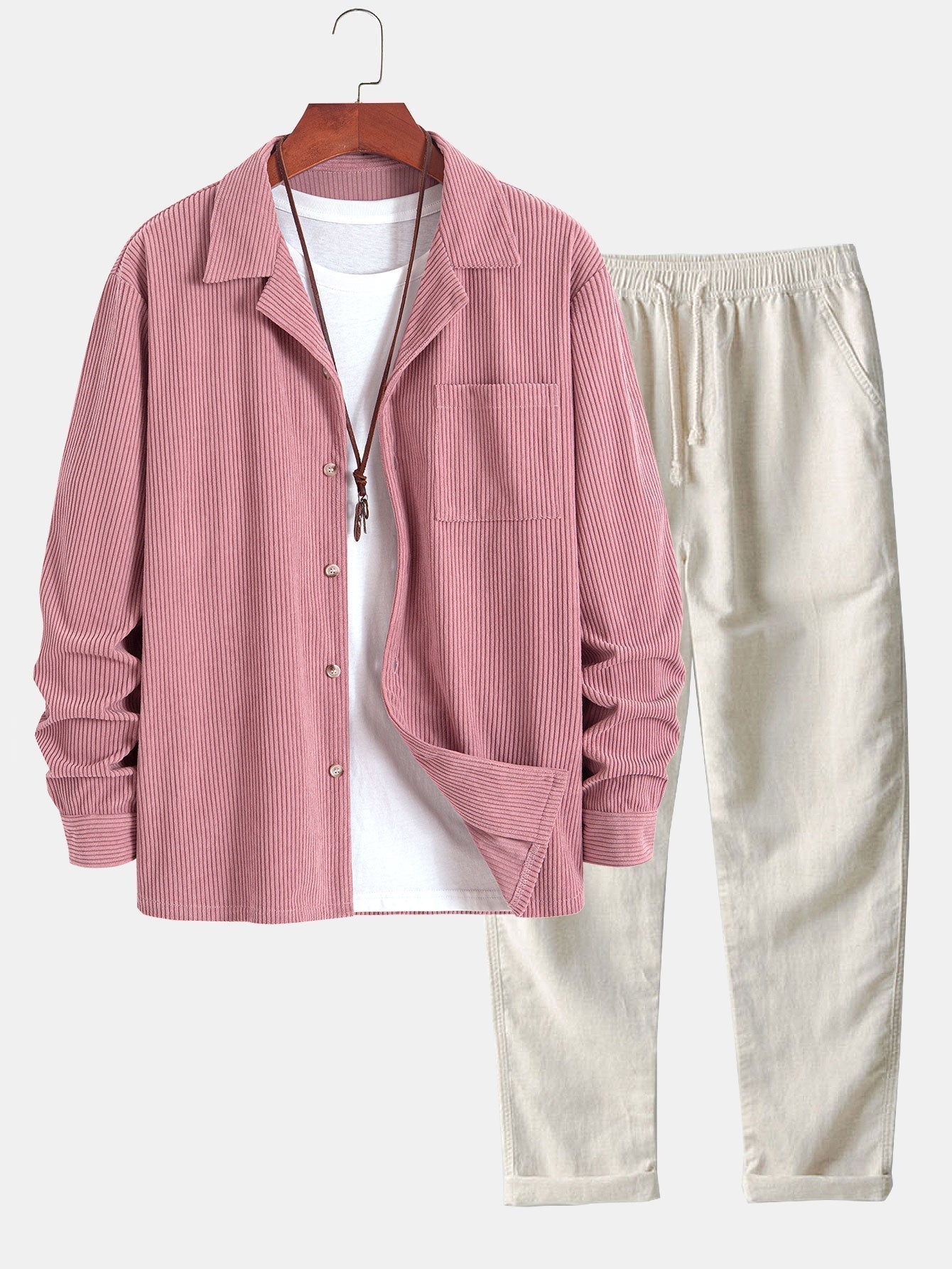 Afonso - Conjunto de Veludo de Manga Longa