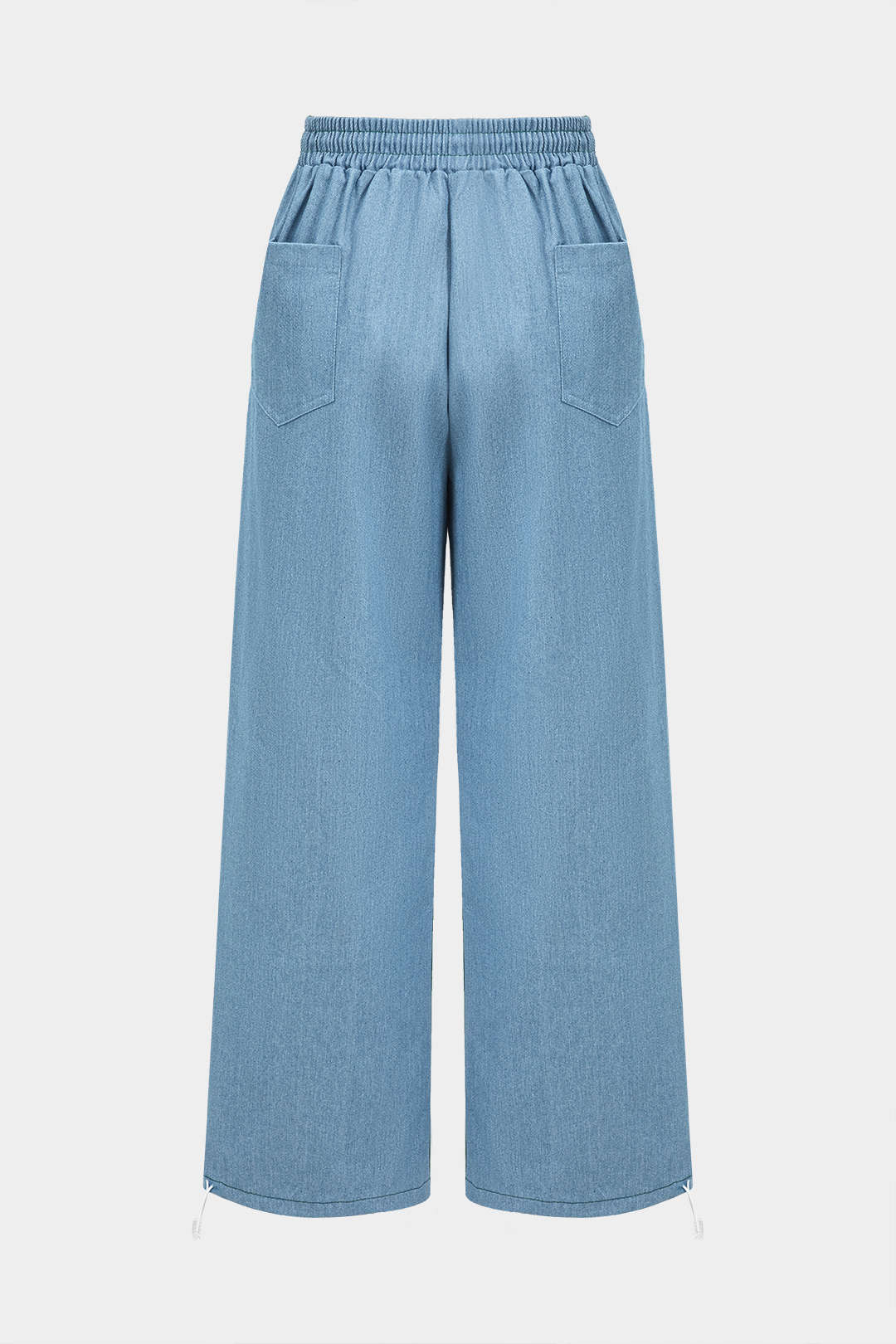 Ema - Calças Ganga com Laço Frontal e Corte Larguinho