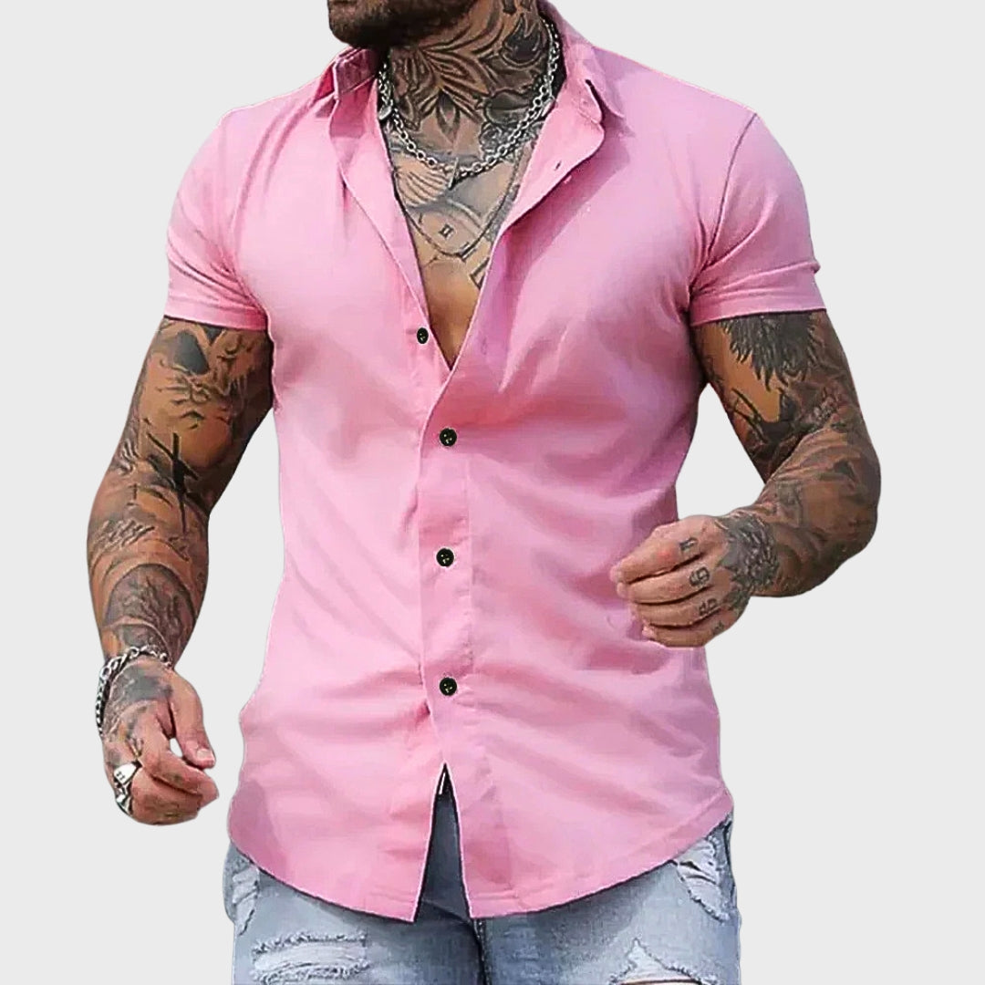 Ricardo - Camisa de Manga Curta Slim Fit