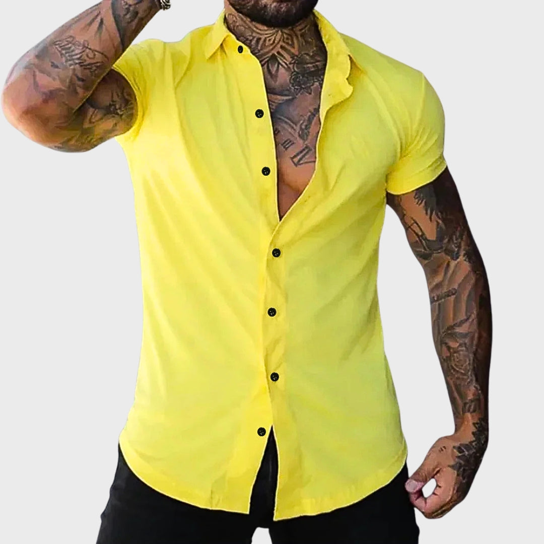 Ricardo - Camisa de Manga Curta Slim Fit