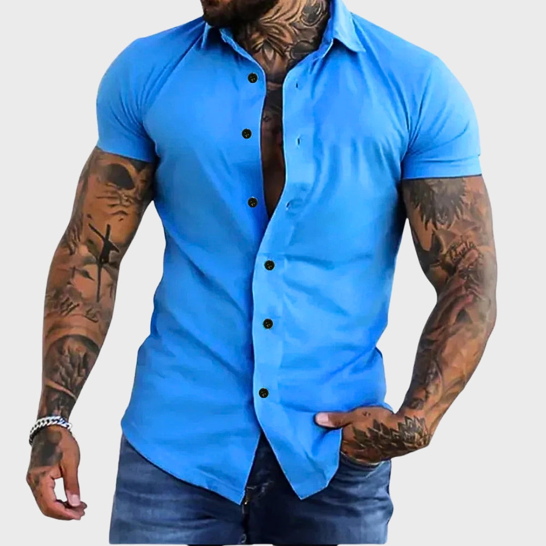 Ricardo - Camisa de Manga Curta Slim Fit