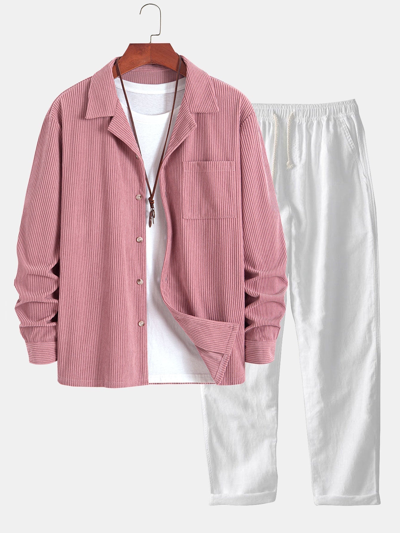 Afonso - Conjunto de Veludo de Manga Longa