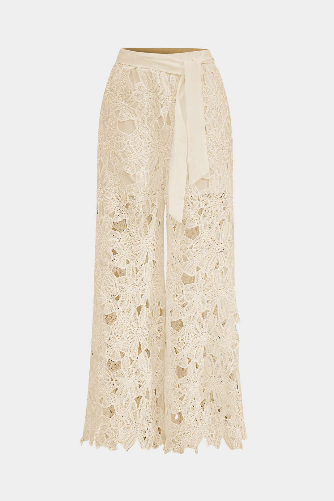 Celina- Conjunto Top Renda & Calças com Laço