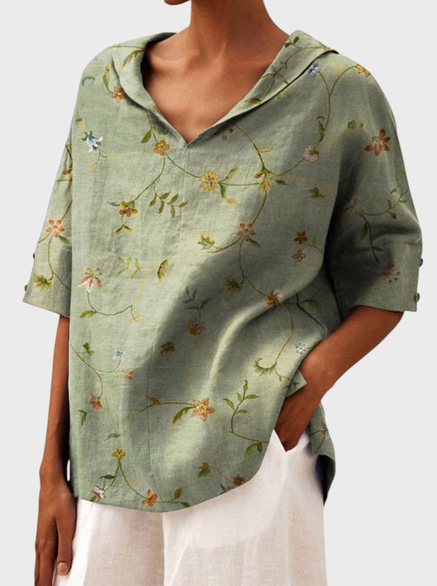 Clara - Blusa Elegante com Decote em V