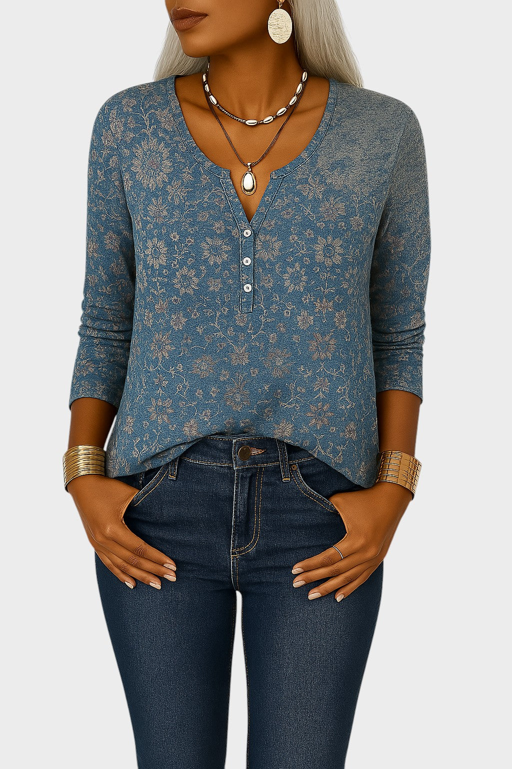 Catarina - Blusa com Estampa Floral