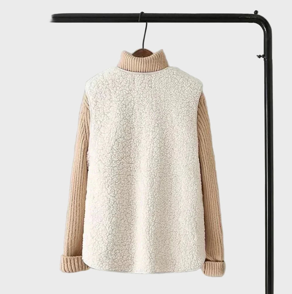 Rosa - Colete clássico de malha