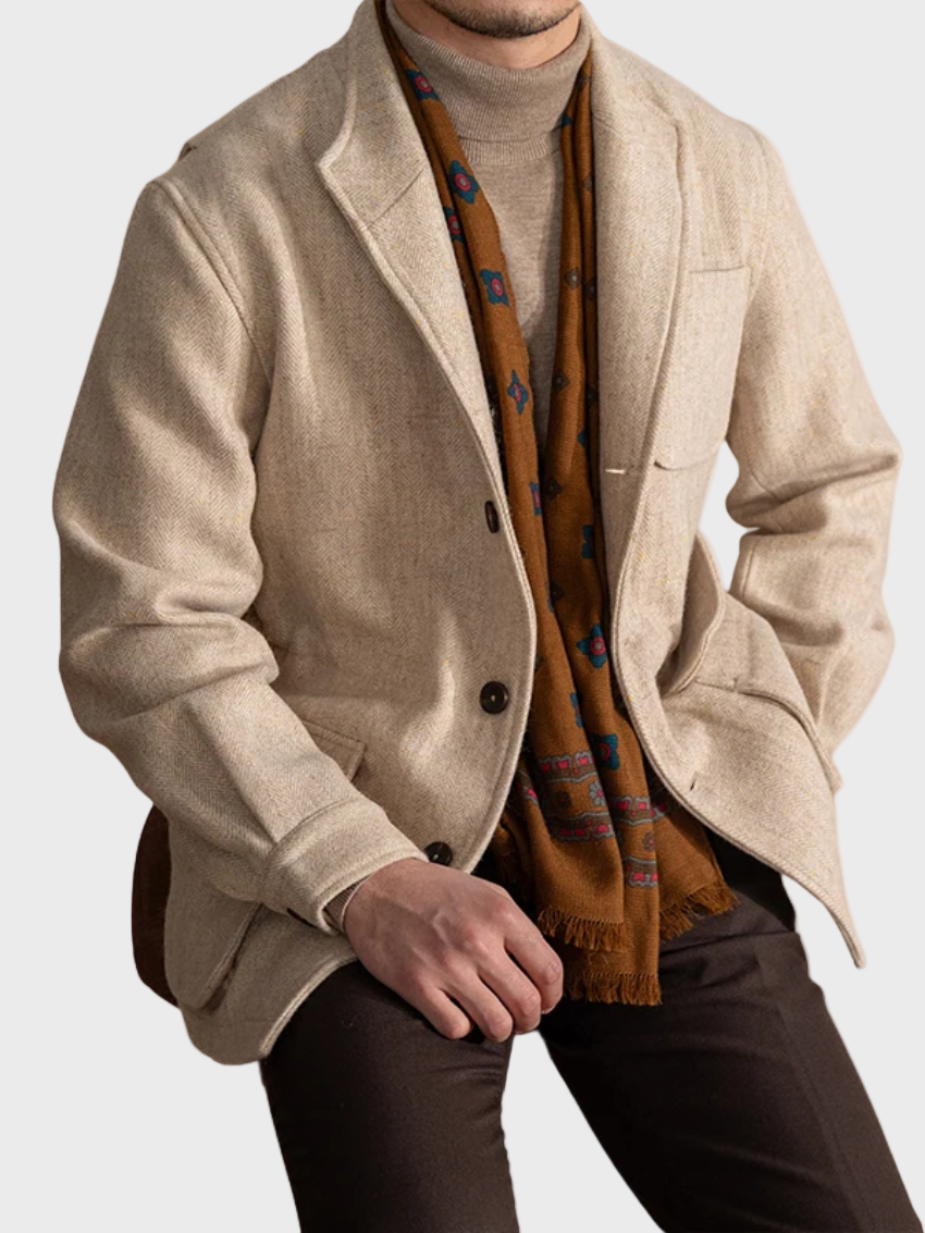 Fernando - Casaco de Lã na Cor Bege