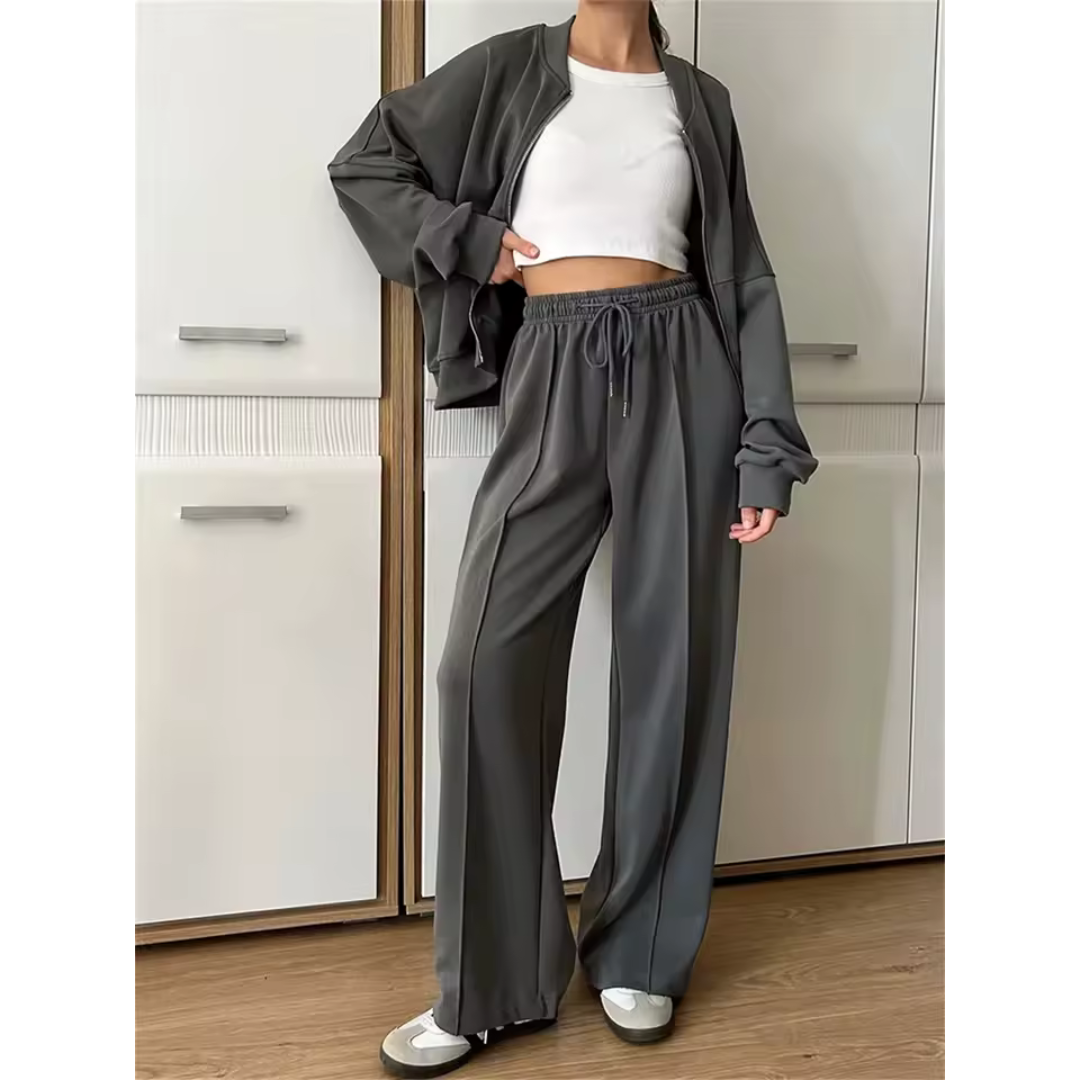 Samanta - Conjunto Retro de Veludo Bomber