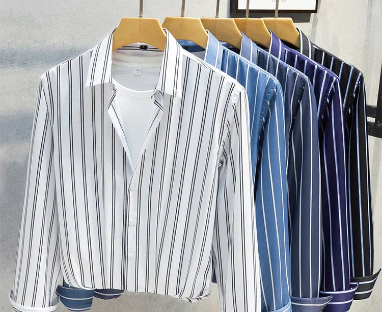 Érico - Camisa Listrada Elegante Masculina