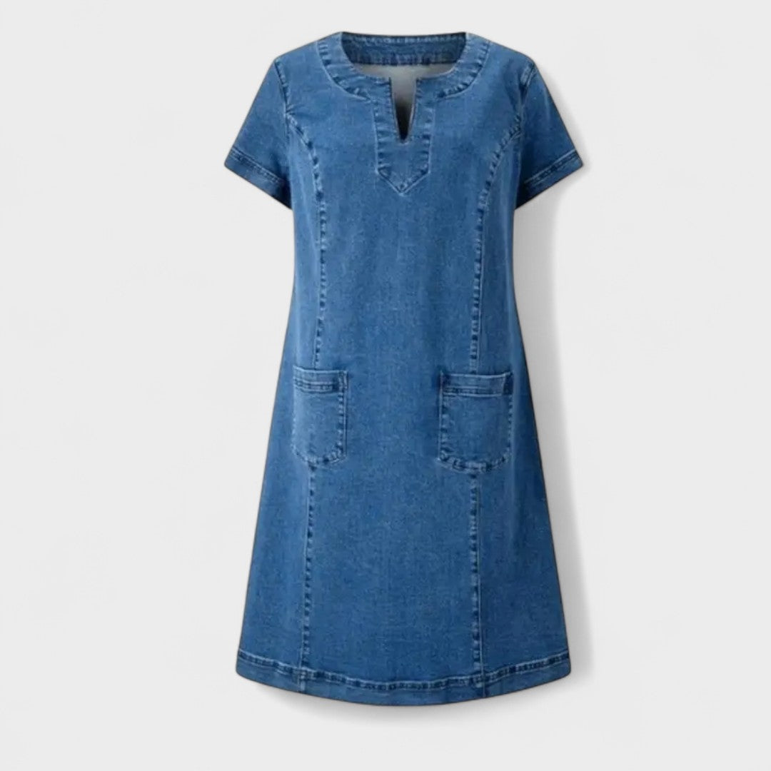 Rebeca - Vestido em Ganga Suave