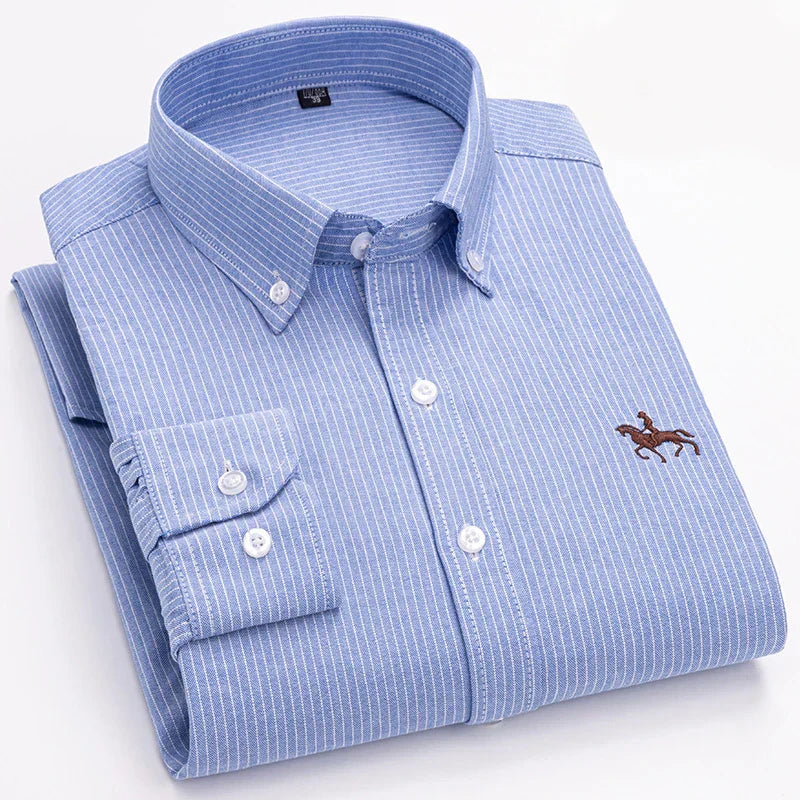 Francisco - Camisa Oxford Masculina com Bordado