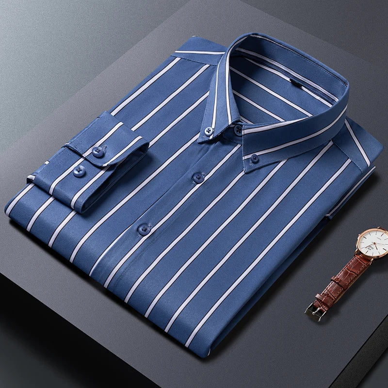 Érico - Camisa Listrada Elegante Masculina